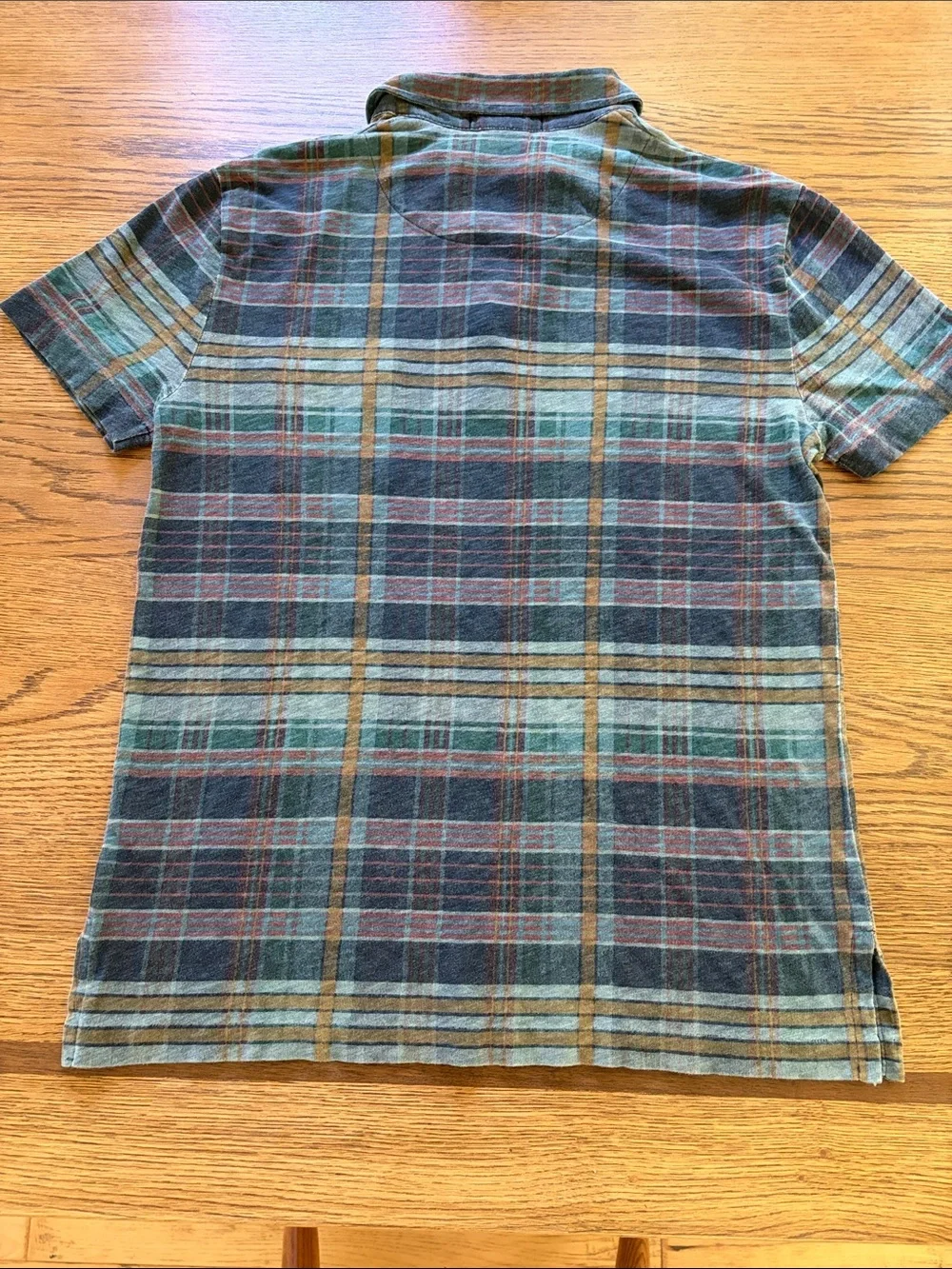 Polo by Ralph Lauren Blue and Green Plaid Short-Sleeve Polo